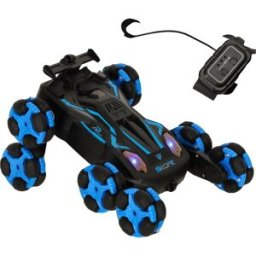 KIK KX3739 RC Auto ovládané prstem, 8 kol, s hudbou, modré
