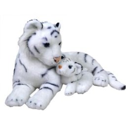 WILD REPUBLIC Tygr bílý s mládětem 38 cm