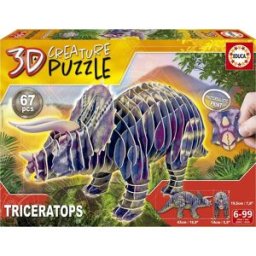 Educa Borras EDUCA 3D puzzle Triceratops 67 dílků