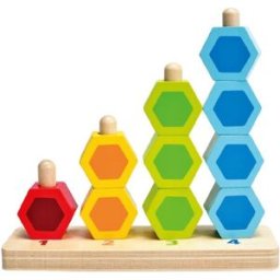 Hape Navlékací barevné šestiboké tvary