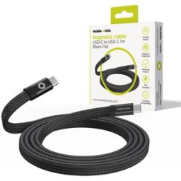 Mobile Origin Magnetic Flat Patented Original Cable USB-C to USB-C 1m, Black