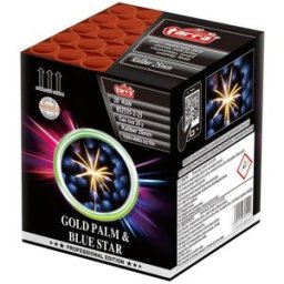 TARRA pyrotechnik Tarra Ohňostroj - baterie výmetnic - gold palm & blue star 25 ran