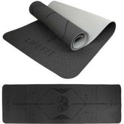 LIFEFIT® Lifefit YOGA MAT LOTOS DUO, 183x58x0,6cm, černá