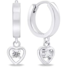 Brilio Silver EA642W kruhy se srdíčky (Ag 925/1000, 2,76 g)