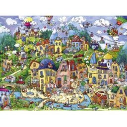 HEYE Puzzle Veselé městečko 1500 dílků