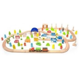 Classic World Dřevěná vláčkodráha - 110 dílů