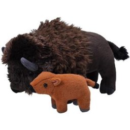 WILD REPUBLIC Bizon, samice s mládětem 38 cm