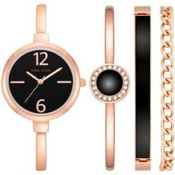 Anne Klein Dárková sada hodinek AK/3290BKST