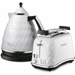 DeLonghi Snídaňová kolekce De'Longhi Brillante - bílá (KBJ2001.W & CTJ2103.W)