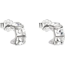 EVOLUTION GROUP 31253.1 pecky, kostičky, dekorované krystaly Swarovski® (Ag925/1000, 1,4 g, bílé)