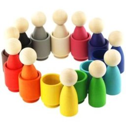Ulanik Montessori Peg dolls in Cups