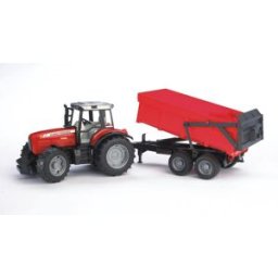 Bruder 02045 Traktor Massey Ferguson 7480 s valníkem