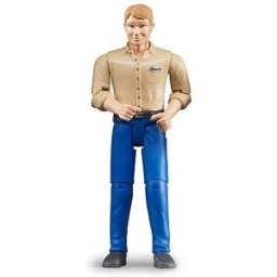 Bruder BWORLD 60006 Muž - béžová košile, modré kalhoty