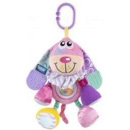 Playgro Závěsný pejsek s kousátky růžový