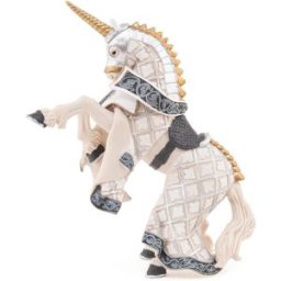 PAPO Kůň Rytíře Jednoroha stříbrný