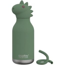 ASOBU Bestie Bottles Láhev na pití s brčkem dinosaurus