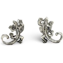 ORIENTAL Stříbrné náušnice puzety Ještěrka 10 mm (Ag 925/1000; 0,4 g)