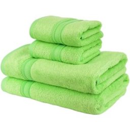 DOMMIO Sada bambusových ručníků 2 ks 30 × 50 cm, 2 ks 50 × 100 cm zelená
