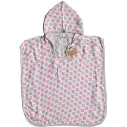 XKKO BMB Bambusové mušelínové pončo Cross Baby Pink Vel. 1 (1-2 roky)