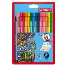 STABILO Pen 68 pouzdro 10 + 5 neon barev