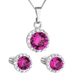 EVOLUTION GROUP 39352.3 fuchsia s krystaly Swarovski® (stříbro 925/1000; 3 g)