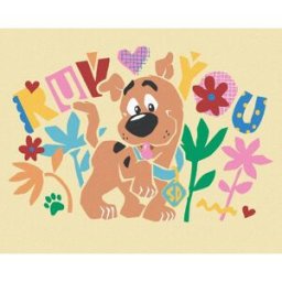 zuty Plakát Scooby a květiny (Scooby Doo), 40×50 cm, vypnuté plátno na rám