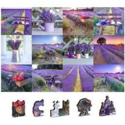 Wooden city Dřevěné puzzle Levandulová Francie 2v1, 150 dílků eko