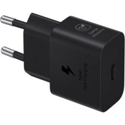 Samsung nabíjecí adaptér USB-C (25W) černý, bez kabelu v balení