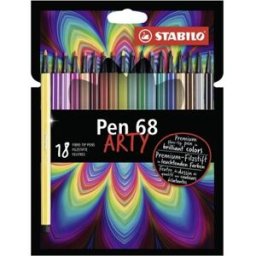 STABILO Pen 68 18 ks kartonové pouzdro "ARTY