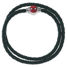 Disney Pánský náramek Spider-Man Marvel kožený černý B600610L.CS