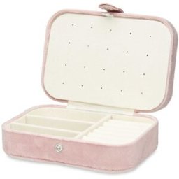 Giftdecor Šperkovnice Velvet 11,5 × 16,2 × 6 cm, růžová