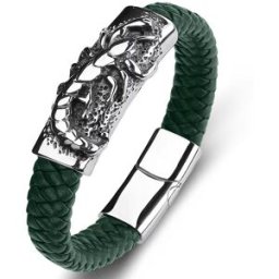 Predator Q1 PD1031-2 Kožený náramek 23 cm štír zelený