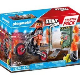Playmobil 71256 Starter Pack Kaskadérská motorka a ohnivá zeď