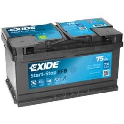 EXIDE START-STOP EFB 75Ah, 12V, EL752