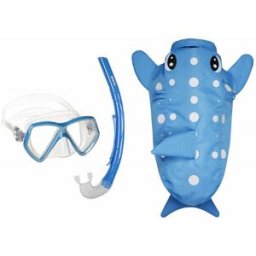 Mares Combo Zoo Dětský set maska a šnorchl s batohem, modrý