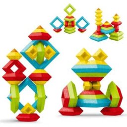 Bavytoy Stavebnice s geometrickými tvary 30 ks