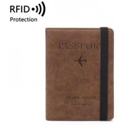 Take it shop RFID Pouzdro na pas a doklady, hnědé