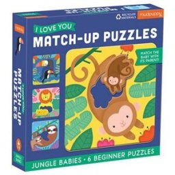 Mudpuppy Match-Up Puzzle - Mláďata z džungle