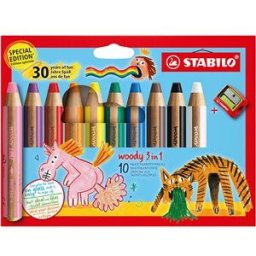 STABILO woody 3 in 1 Anniversary Edition - 10 ks s ořezávátkem