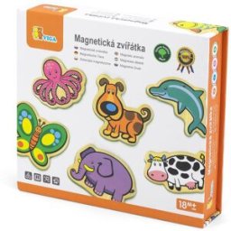 Viga Dřevěné magnety 20 ks - zvířátka