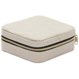 Home Styling Collection Šperkovnice, manšestr 12 × 12 × 5 cm, šedá