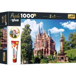 Trefl Sada 2v1 puzzle Zámek Drachenburg v Siebengebirge, Německo 1000 dílků s lepidlem