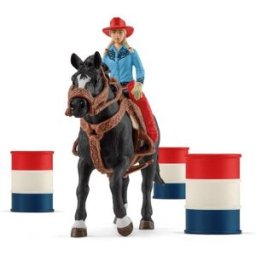 Schleich Kovbojčin zábavný závod kolem barelu 42576