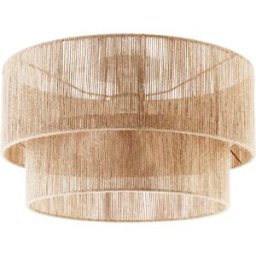 TecTake Stropní svítidlo Lignea Lux z juty, boho styl, 40 W, hnědé