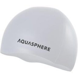 Aqua Sphere Plain silicone cap, bílá/černá