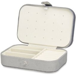 Giftdecor Šperkovnice Velvet 11,5 × 16,2 × 6 cm, šedá