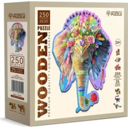 WOODEN CITY dřevěné puzzle - Elegantní slon 250 dílků