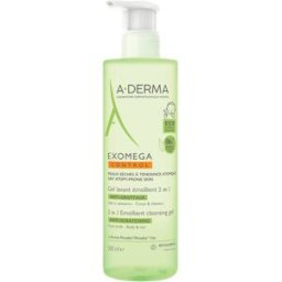 A-DERMA Exomega Control Zvláčňující mycí gel pro suchou kůži se sklonem k atopii 2v1 500 ml