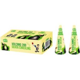 TARRA pyrotechnik TARRA Fontány volcano silver + crackling - green line - 2 ks