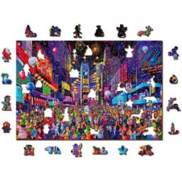 WOODEN CITY Woden City Dřevěné puzzle Silvestr 2v1, 505 dílků eko
